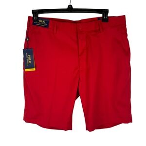 Polo Ralph Lauren Performance Shorts Mens 36 Red Stretch Classic Fit Golf New